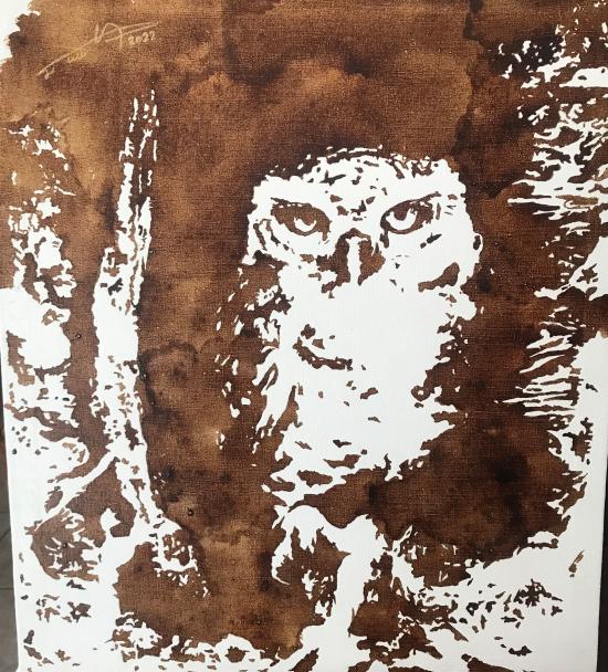 hibout peint au café